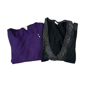 Women's Two Piece Plus Size Sweater Bundle Women's Size 2X
